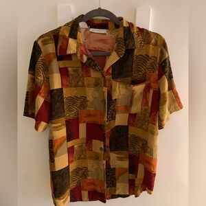 Colorful Patchwork Short Sleeve Shirt